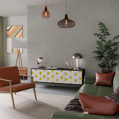 RADIANT REVERIE 3-dörrars TV-bänk i svart finish