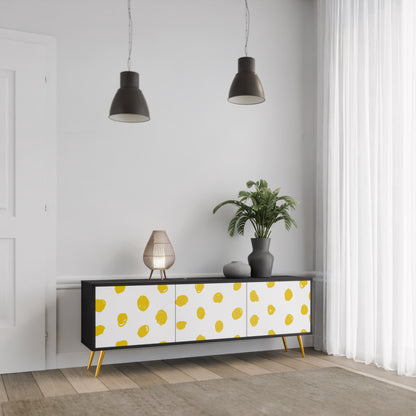 RADIANT REVERIE 3-dörrars TV-bänk i svart finish