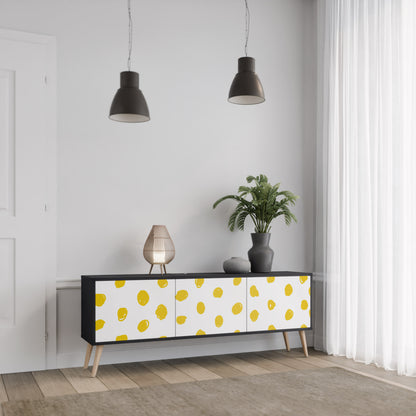 RADIANT REVERIE 3-dörrars TV-bänk i svart finish