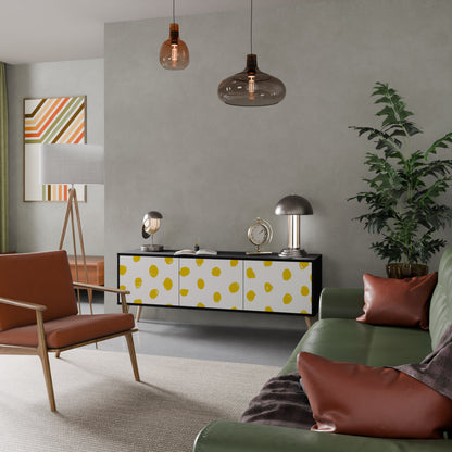 RADIANT REVERIE 3-dörrars TV-bänk i svart finish