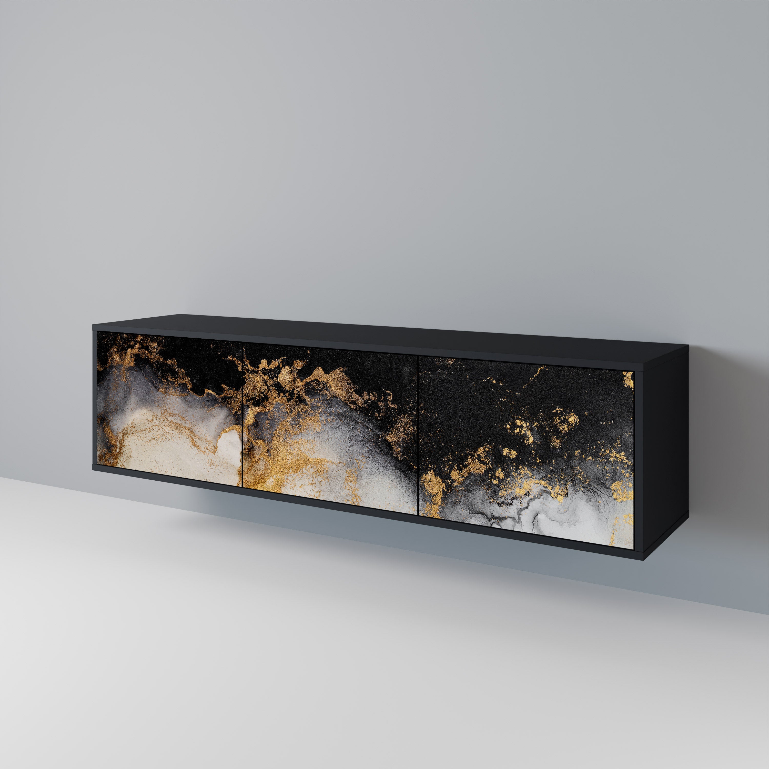 MARBLE OF TOMMORROW TV-bänk med 3 dörrar