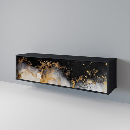 MARBLE OF TOMMORROW TV-bänk med 3 dörrar