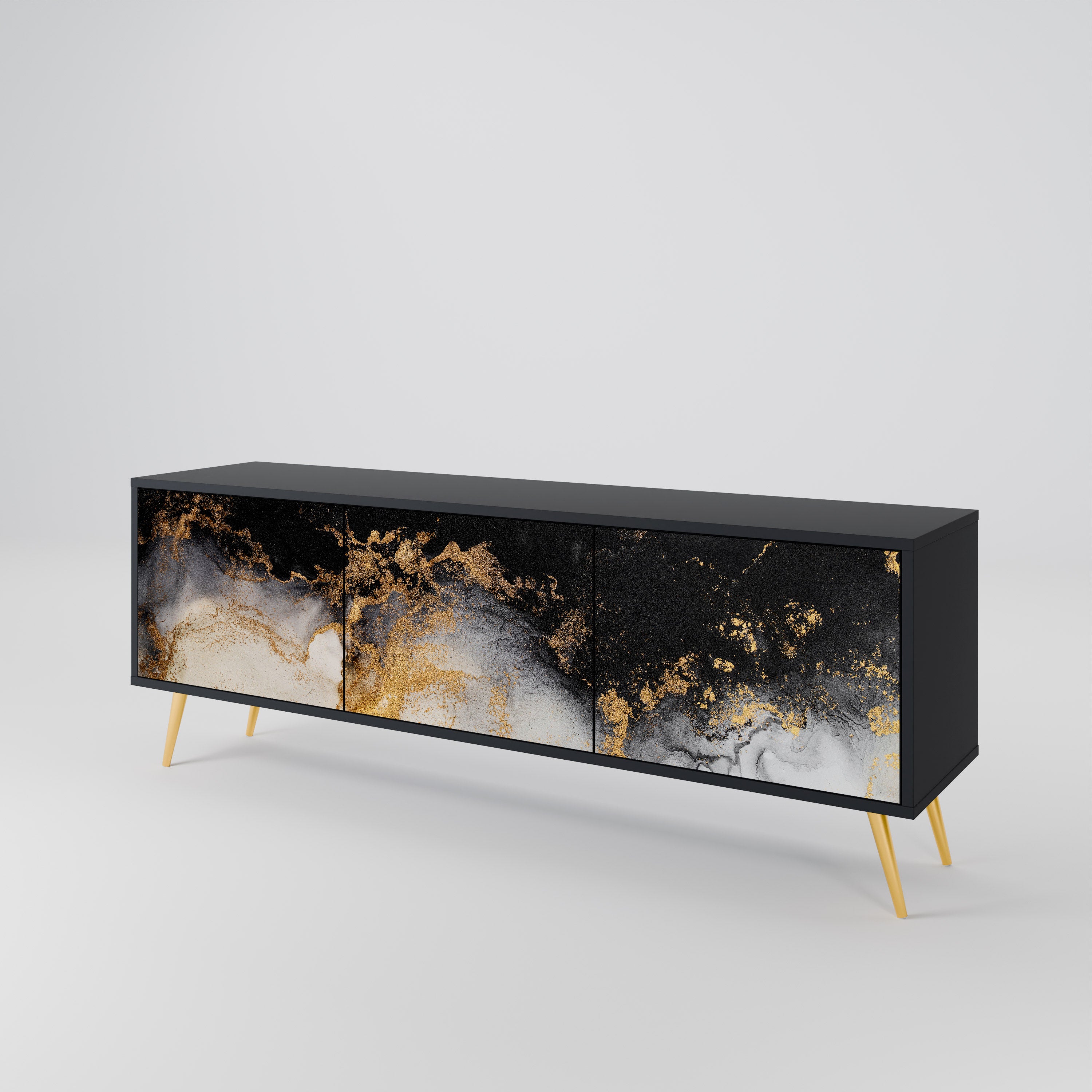 MARBLE OF TOMMORROW TV-bänk med 3 dörrar