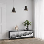 MONOKROM MIRAGE 3-dörrars TV-bänk i svart finish