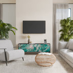 ABSTRACT ALCHEMY 3-Door TV Stand in Black Finish