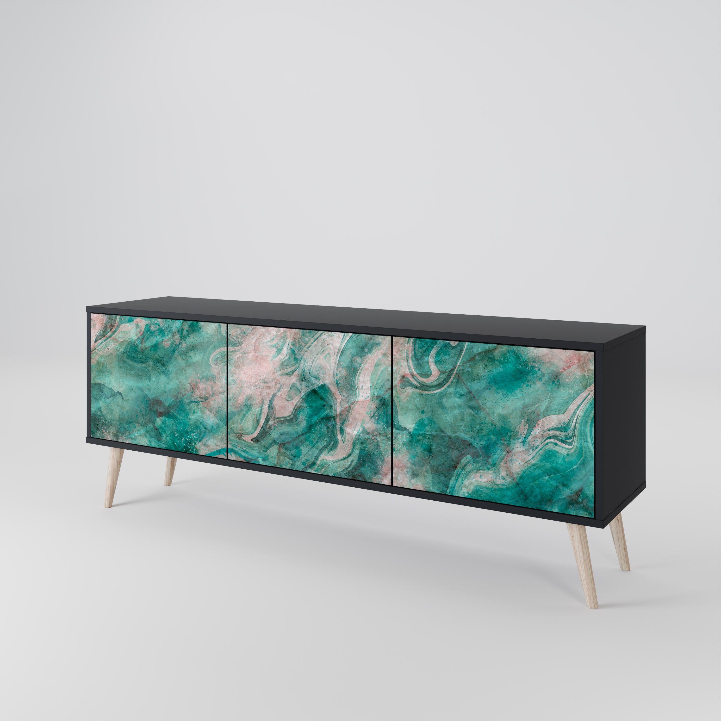 ABSTRACT ALCHEMY TV-bänk med 3 dörrar