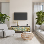 DREAMY MEADOW 3-Door TV Stand in Black Finish