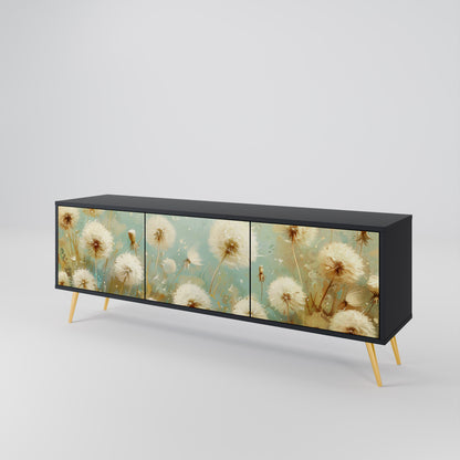 DREAMY MEADOW 3-dörrars TV-bänk i svart finish