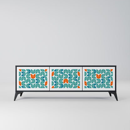 BE THE CHANGE 3-Door TV Stand in Black Finish