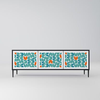 BE THE CHANGE 3-Door TV Stand in Black Finish