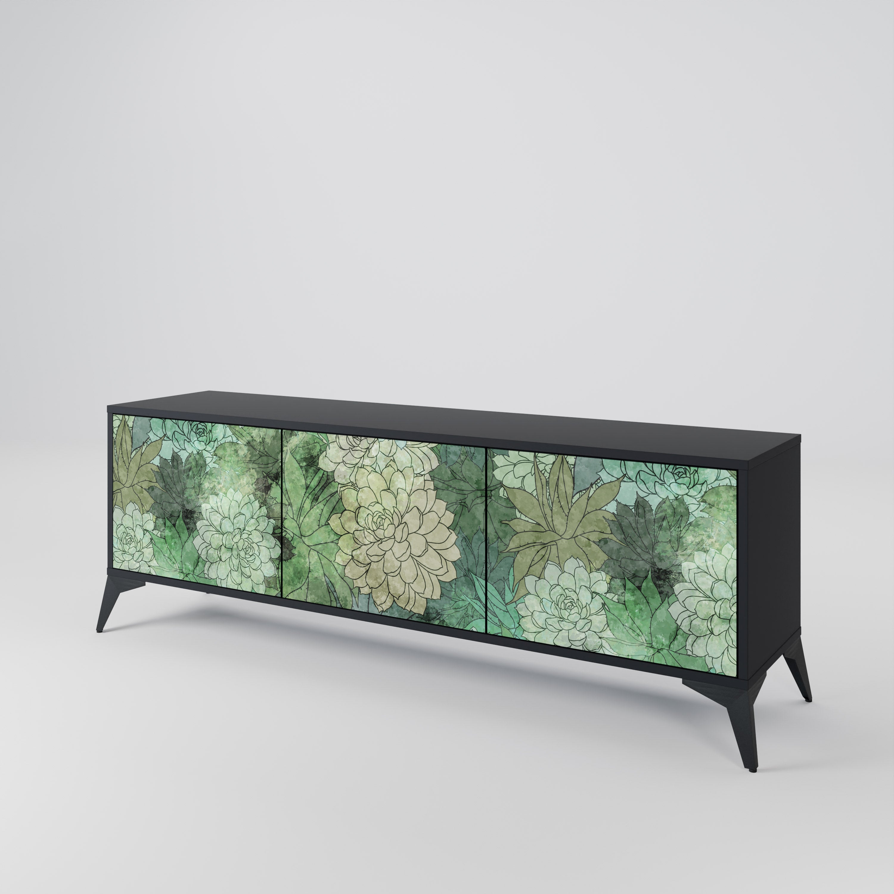 SUCCULENT CLUSTER 3-Door TV Cabinet