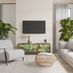 SUCCULENTS KALEIDOSCOPE 3-Door TV Stand in Black Finish