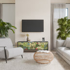 SUCCULENTS KALEIDOSCOPE 3-Door TV Stand in Black Finish