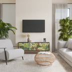 SUCCULENTS KALEIDOSCOPE 3-Door TV Stand in Black Finish