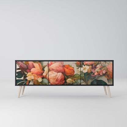 STYLISH BEAUTY 3-dörrars TV-bänk i svart finish