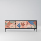 PASTEL DESTINY 3-Door TV Stand in Black Finish