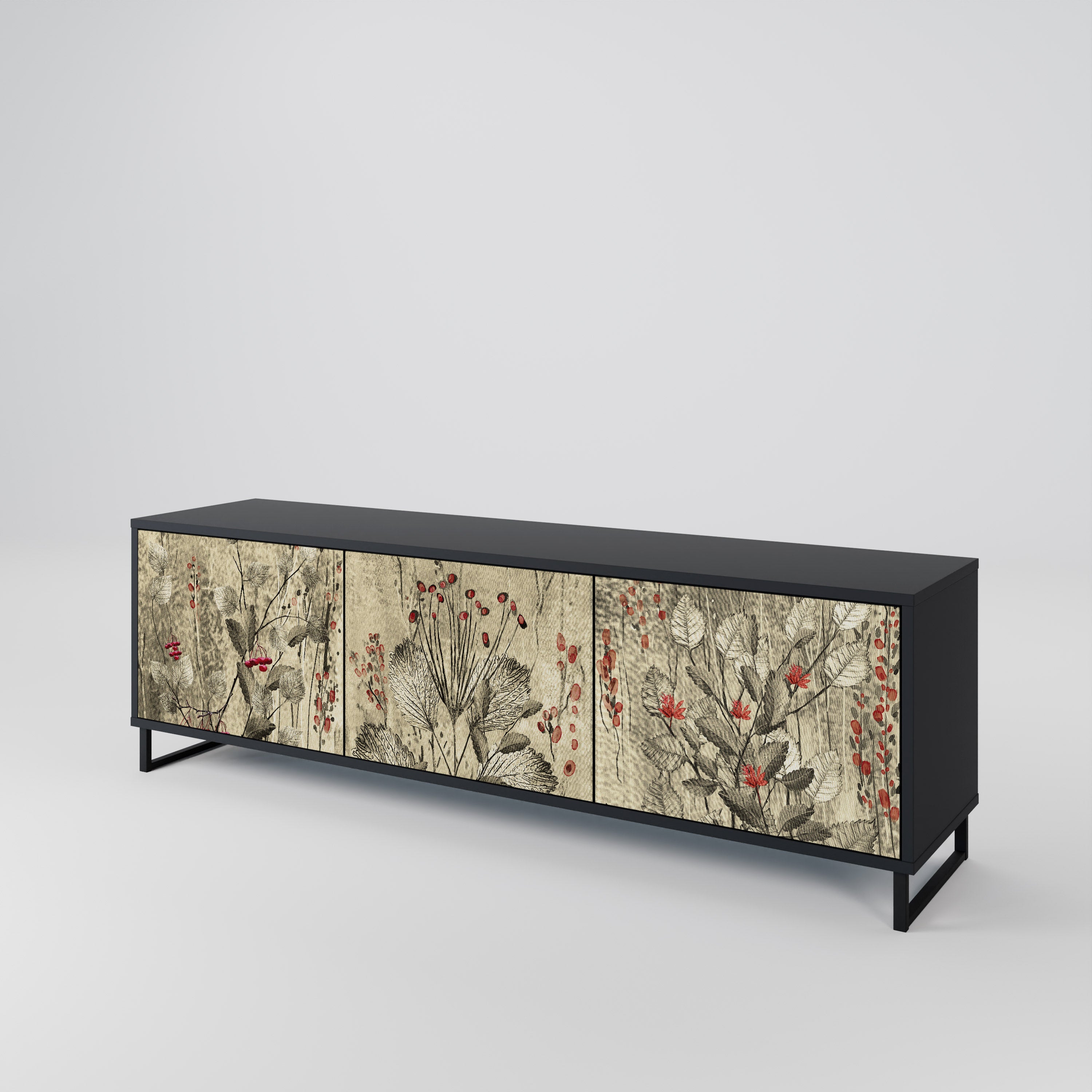 HERBAL GRACE 3-Door TV Cabinet