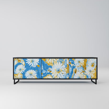 DAISY LUXE 3-dörrars TV-bänk i svart finish