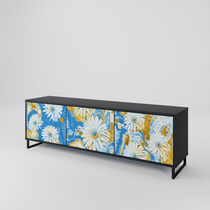 DAISY LUXE 3-dörrars TV-bänk i svart finish