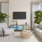 DAISY LUXE 3-Door TV Stand in Black Finish