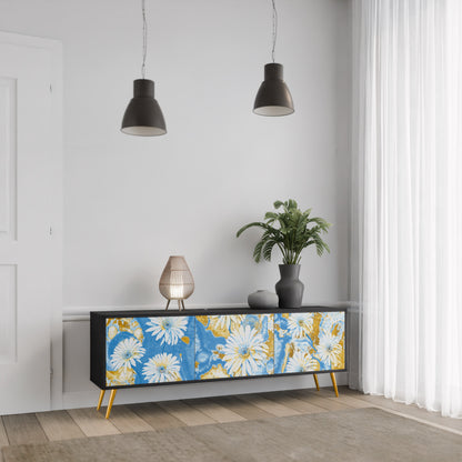 DAISY LUXE 3-dörrars TV-bänk i svart finish