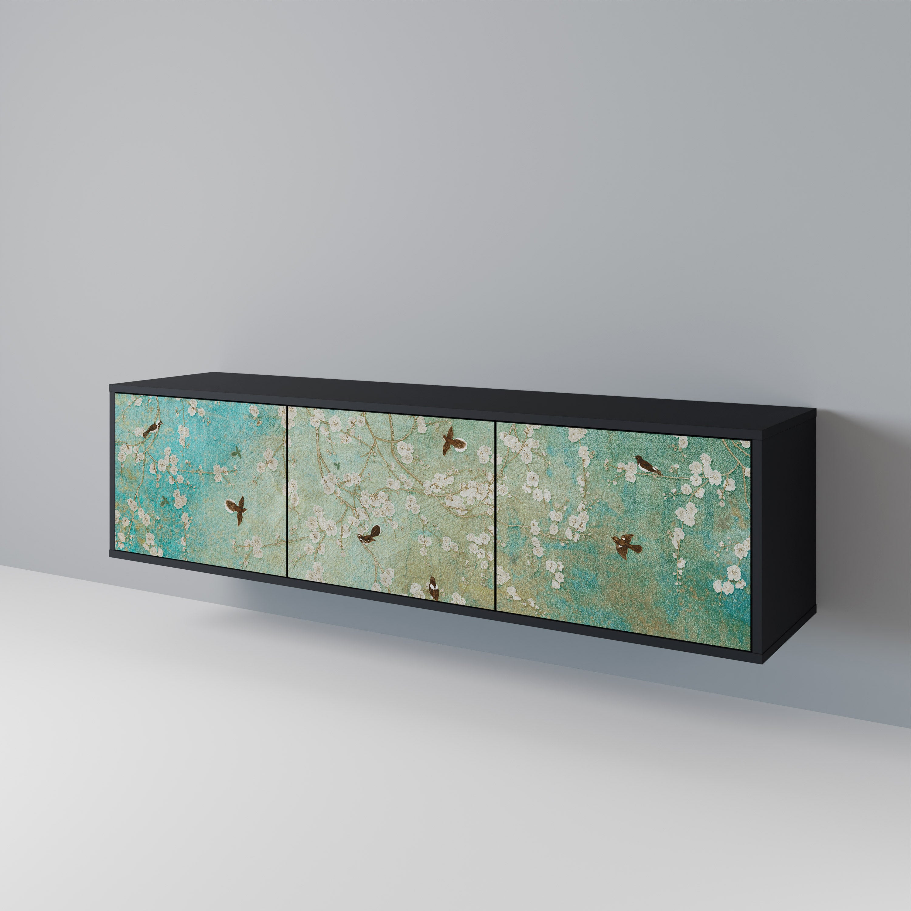 BLOOMING CHARM 3-Door TV Cabinet