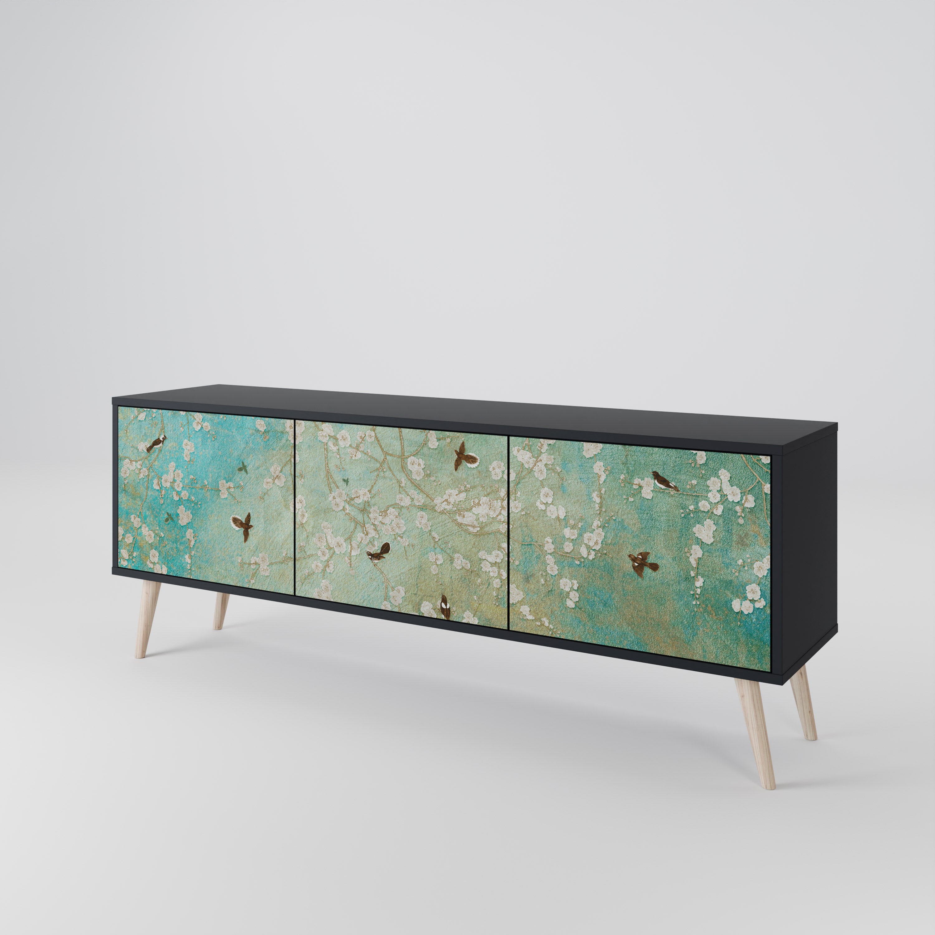 BLOOMING CHARM 3-Door TV Cabinet