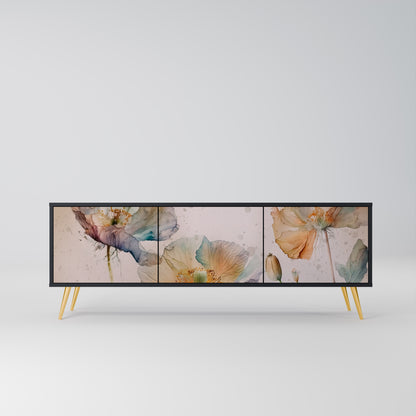 MJUKA POPPY 3-dörrars TV-bänk i svart finish