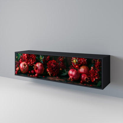 DAHLIAS AND POMEGRANATES TV-bänk med 3 dörrar