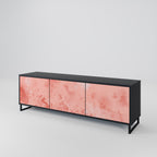 CRANE DANCE 3-Door TV Stand in Black Finish