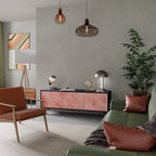 CRANE DANCE 3-Door TV Stand in Black Finish