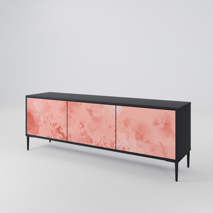 CRANE DANCE 3-Door TV Stand in Black Finish
