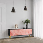 CRANE DANCE 3-Door TV Stand in Black Finish