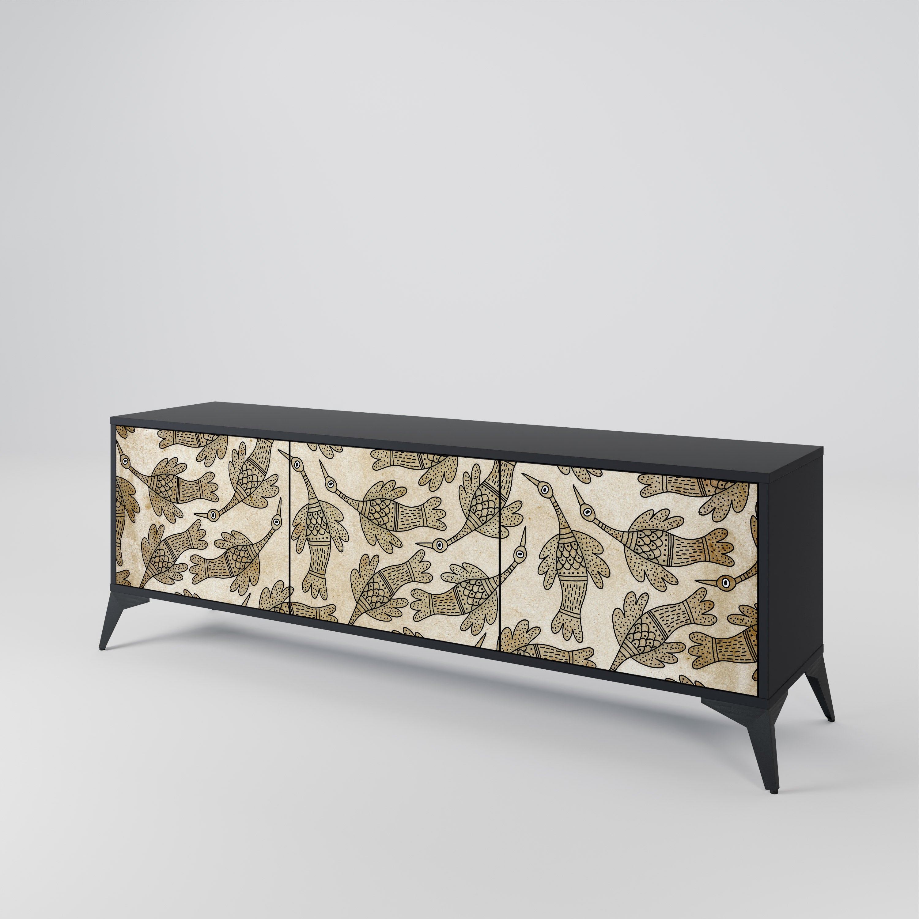 ALMONDINE SONGBIRD 3-Door TV Cabinet