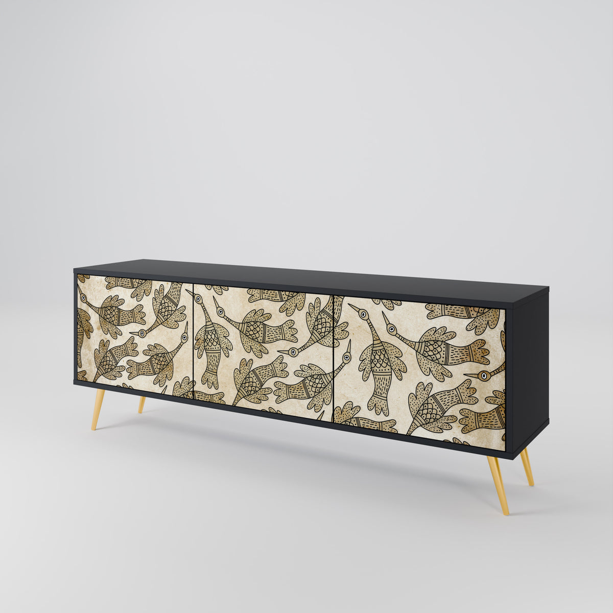 ALMONDINE SONGBIRD TV-bänk med 3 dörrar