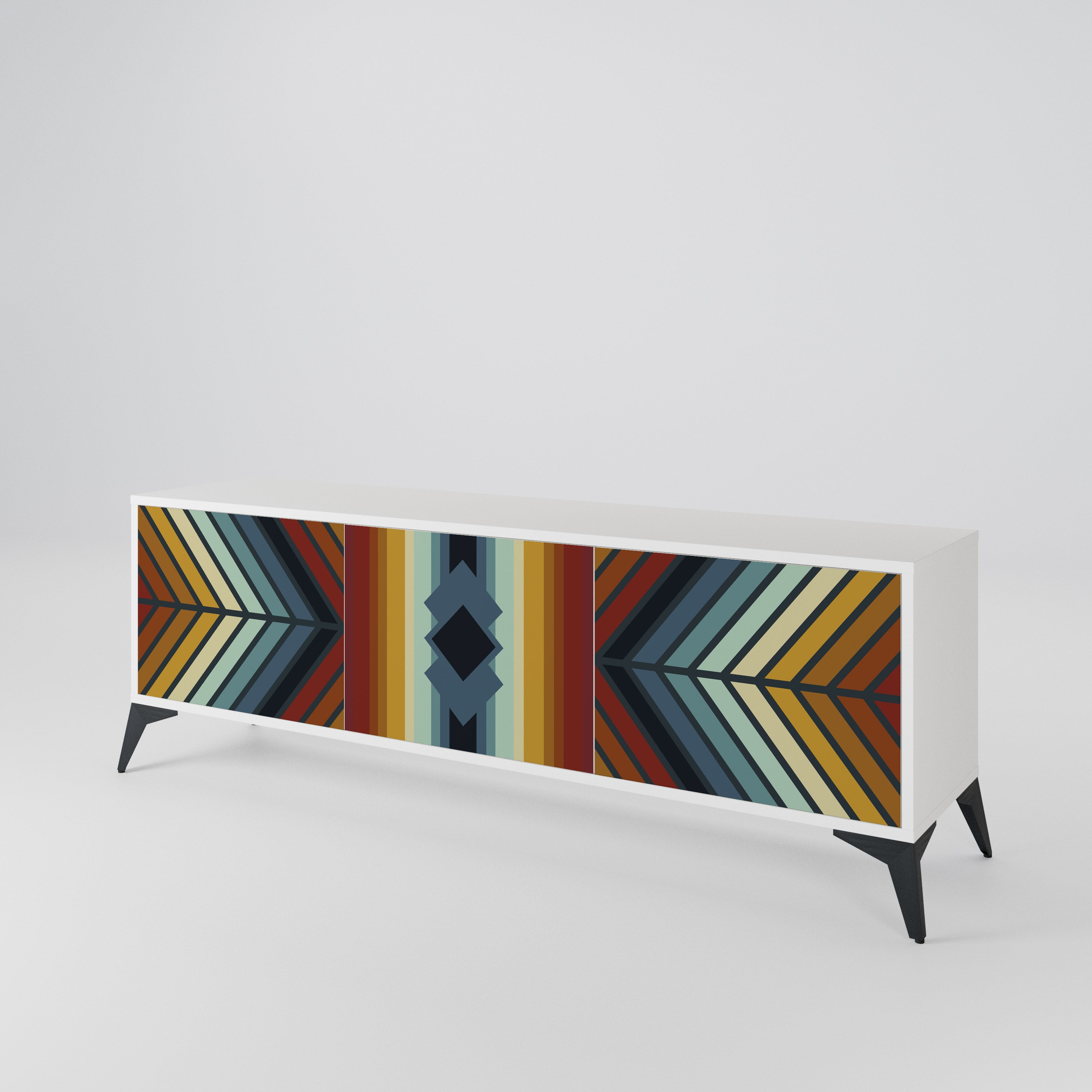 INDIGENOUS ZIGZAG 3-Door TV Cabinet