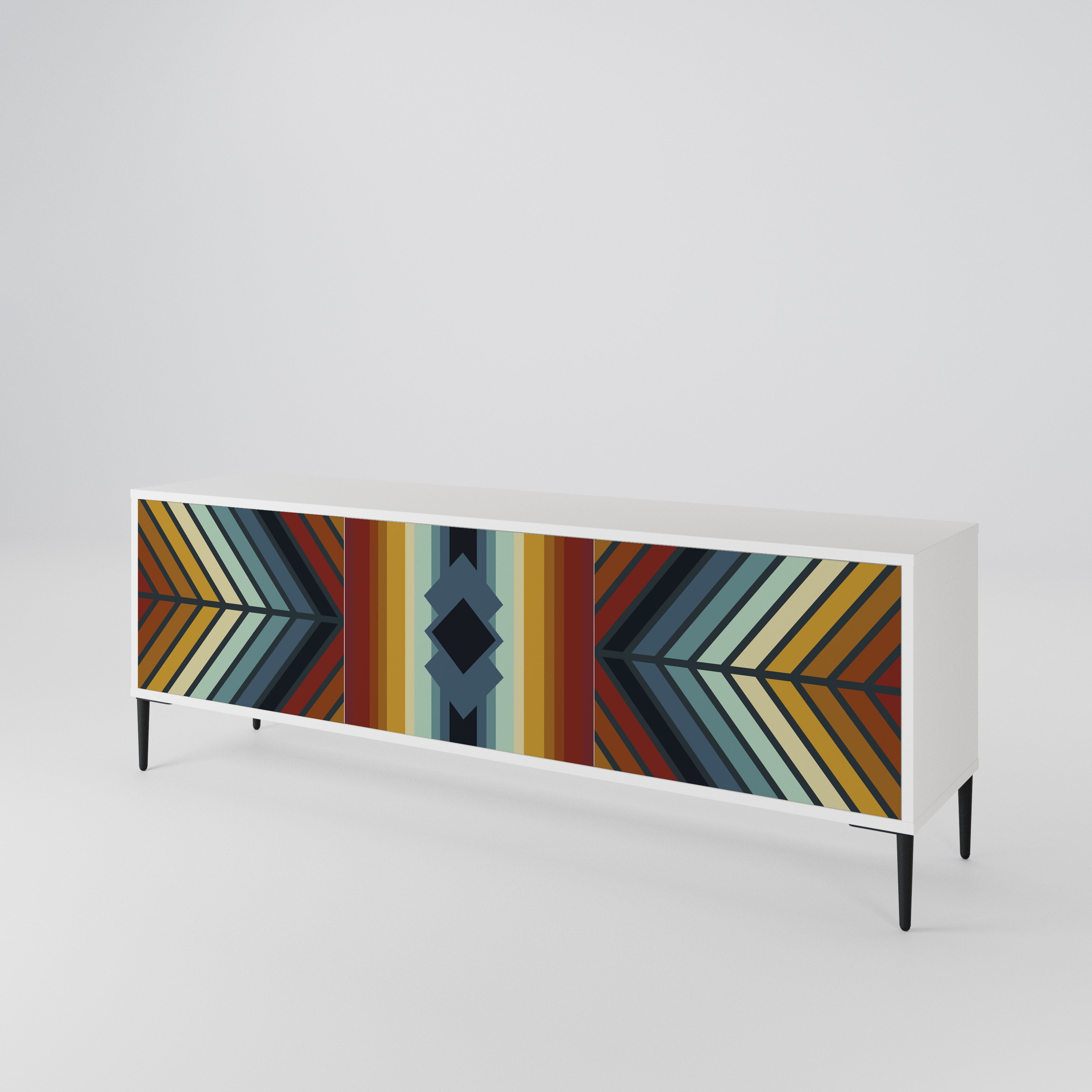 INDIGENOUS ZIGZAG 3-Door TV Cabinet