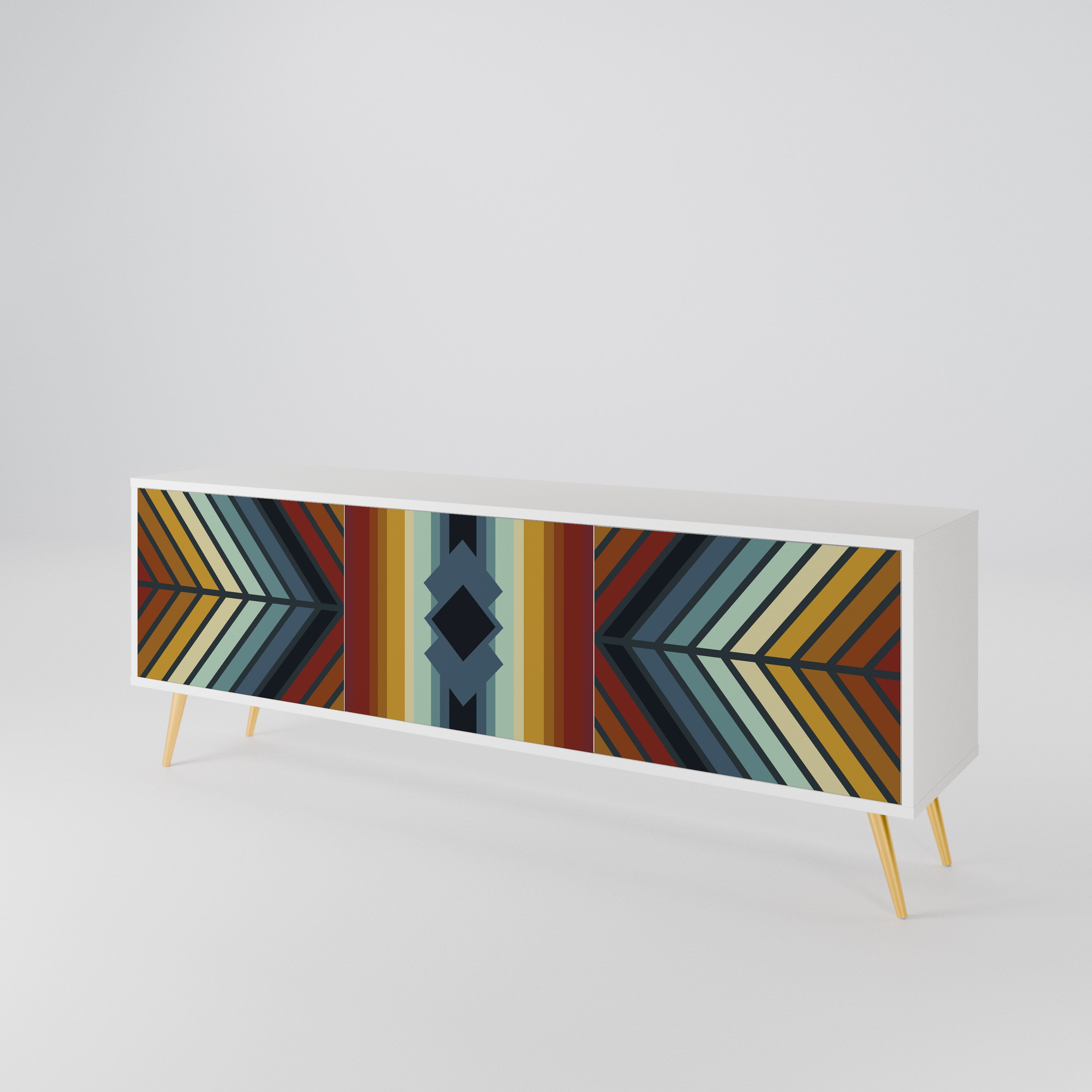 INDIGENOUS ZIGZAG 3-Door TV Cabinet