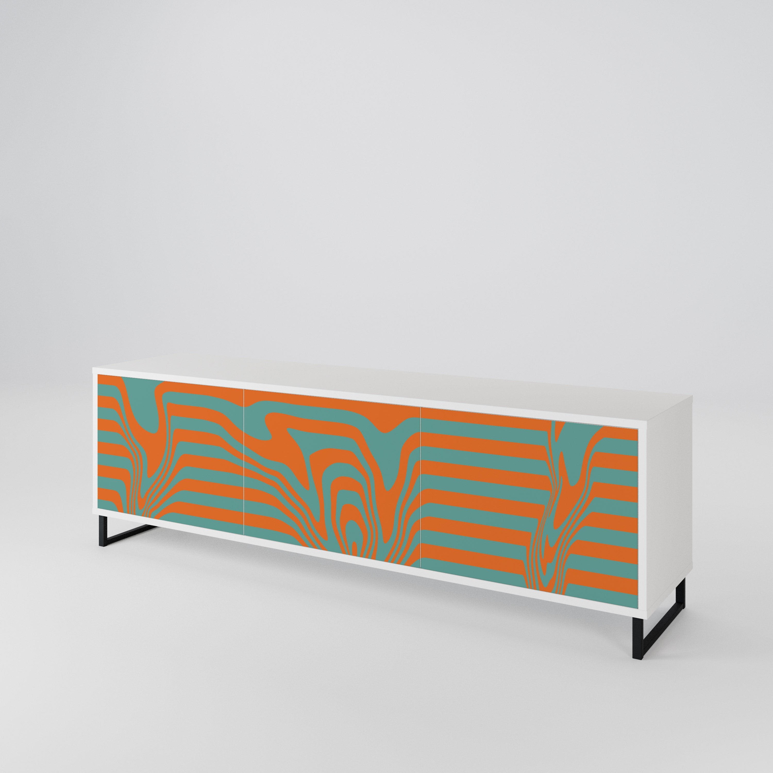 LINE COLLAPSE 3-Door TV Cabinet