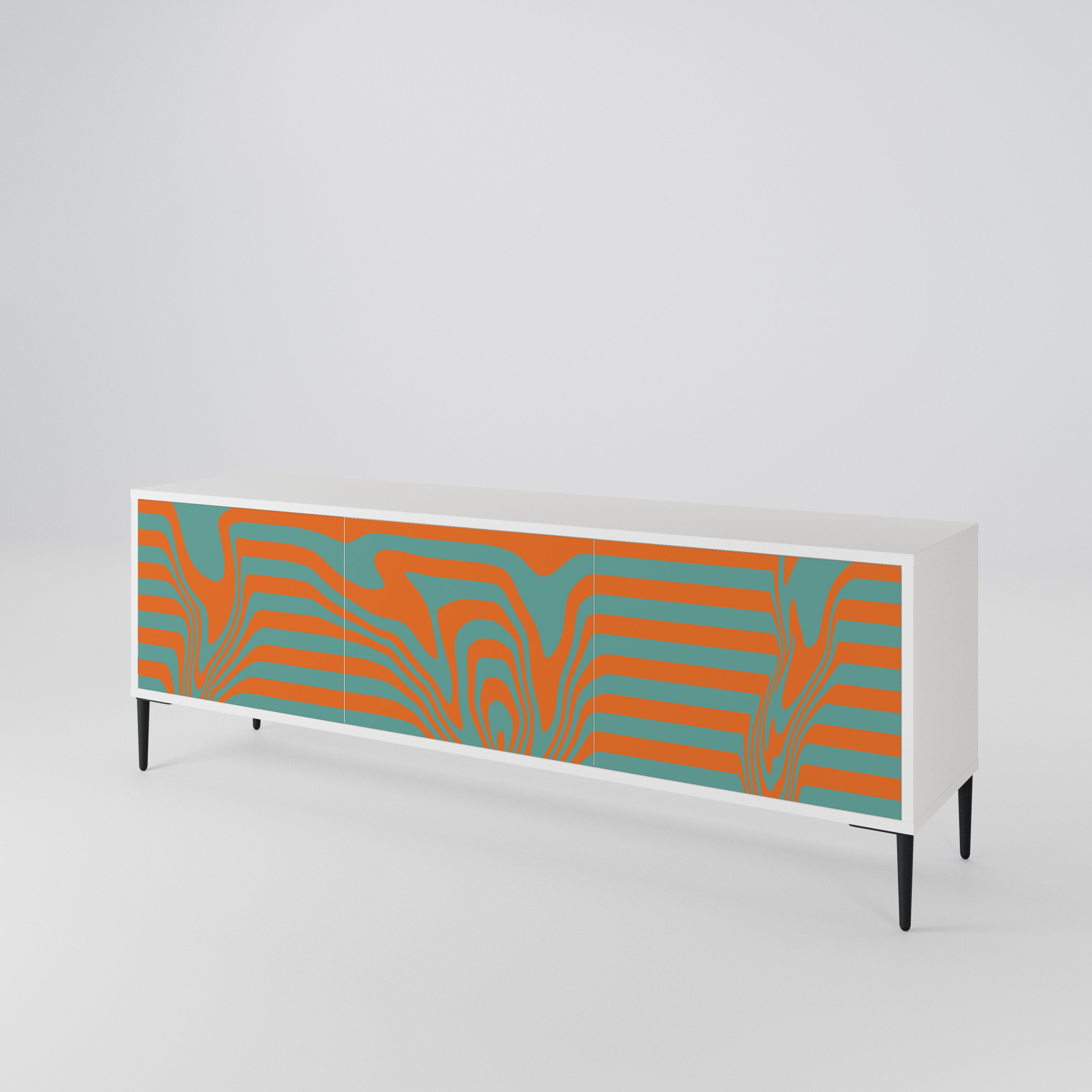 LINE COLLAPSE 3-Door TV Cabinet