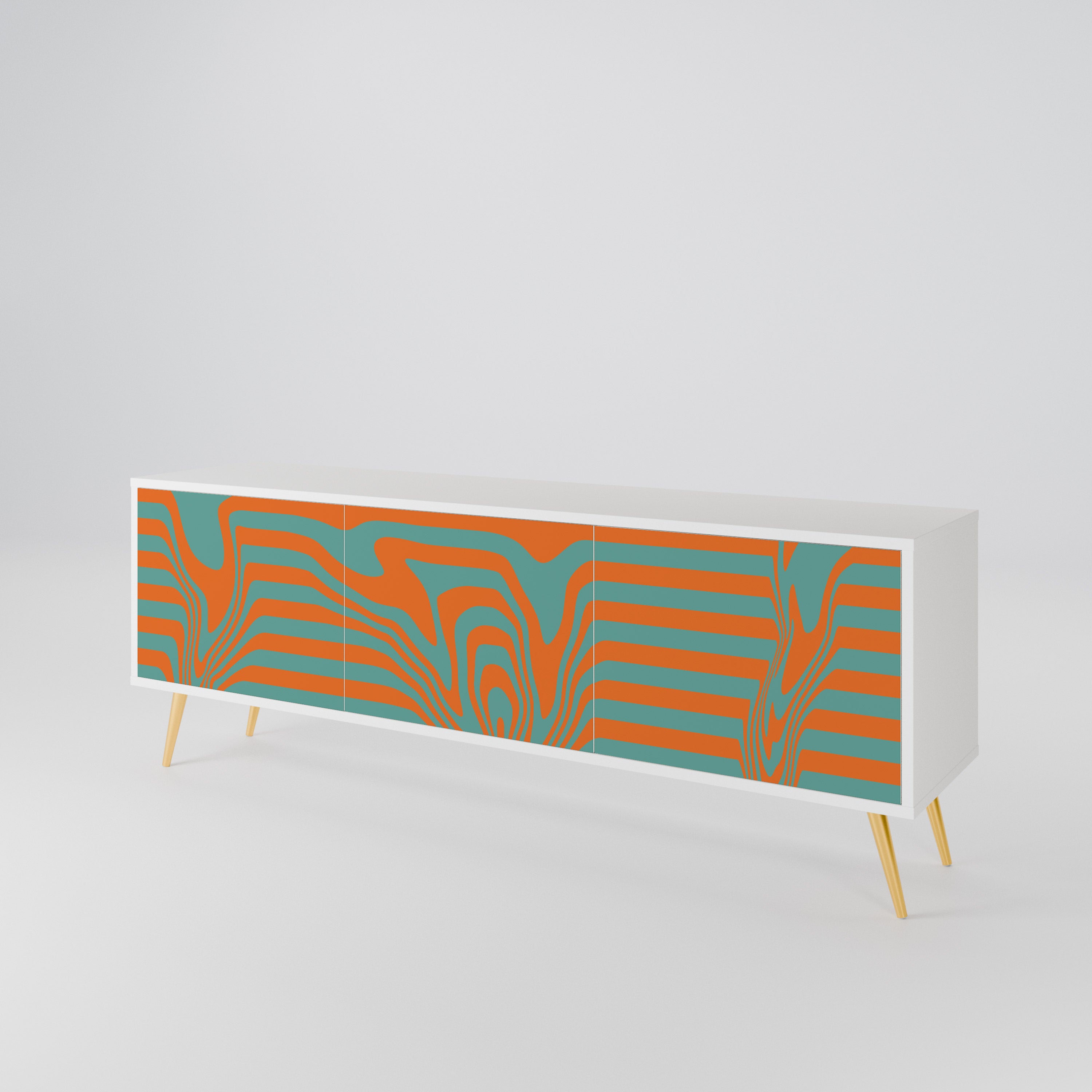 LINE COLLAPSE 3-Door TV Cabinet