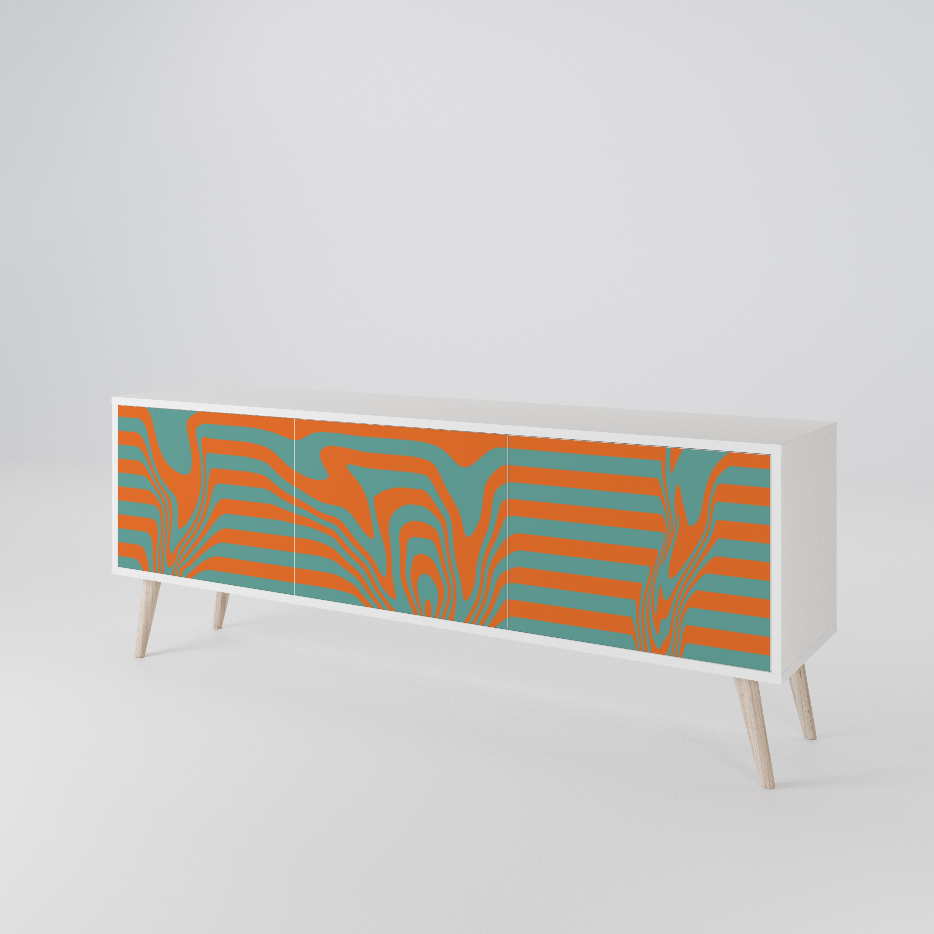 LINE COLLAPSE 3-Door TV Cabinet
