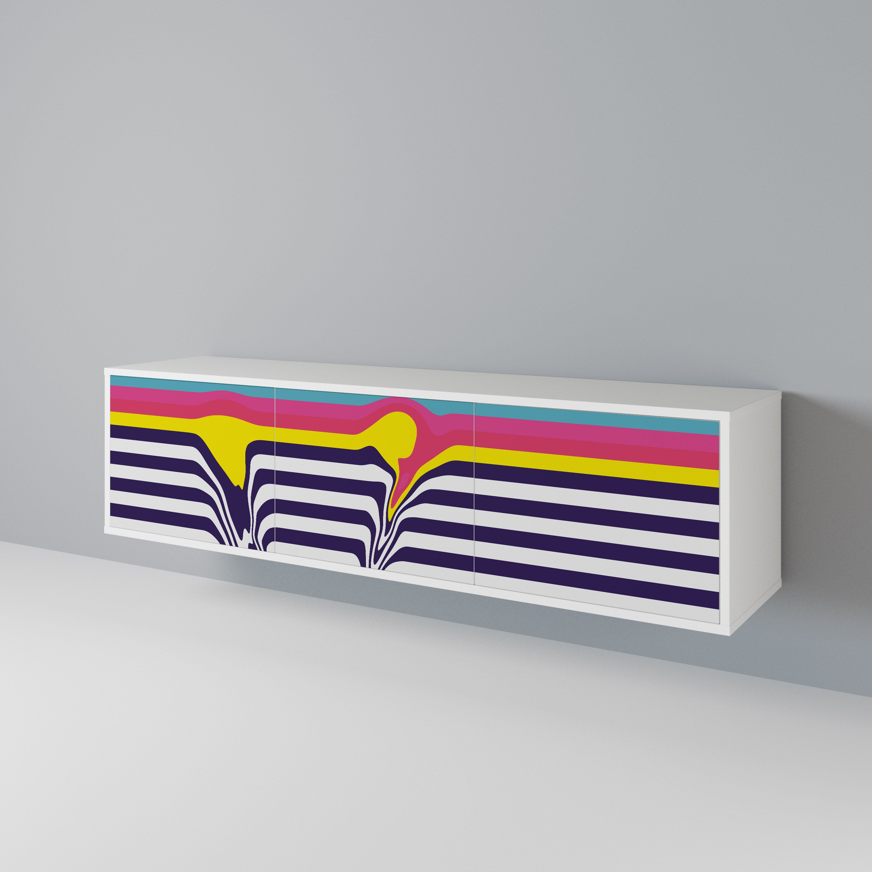 COLORFUL DIVERSION 3-Door TV Cabinet
