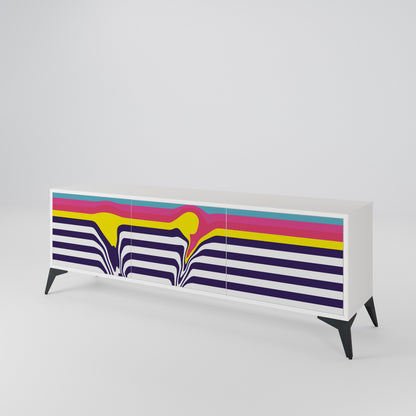 COLORFUL DIVERSION TV-bänk med 3 dörrar