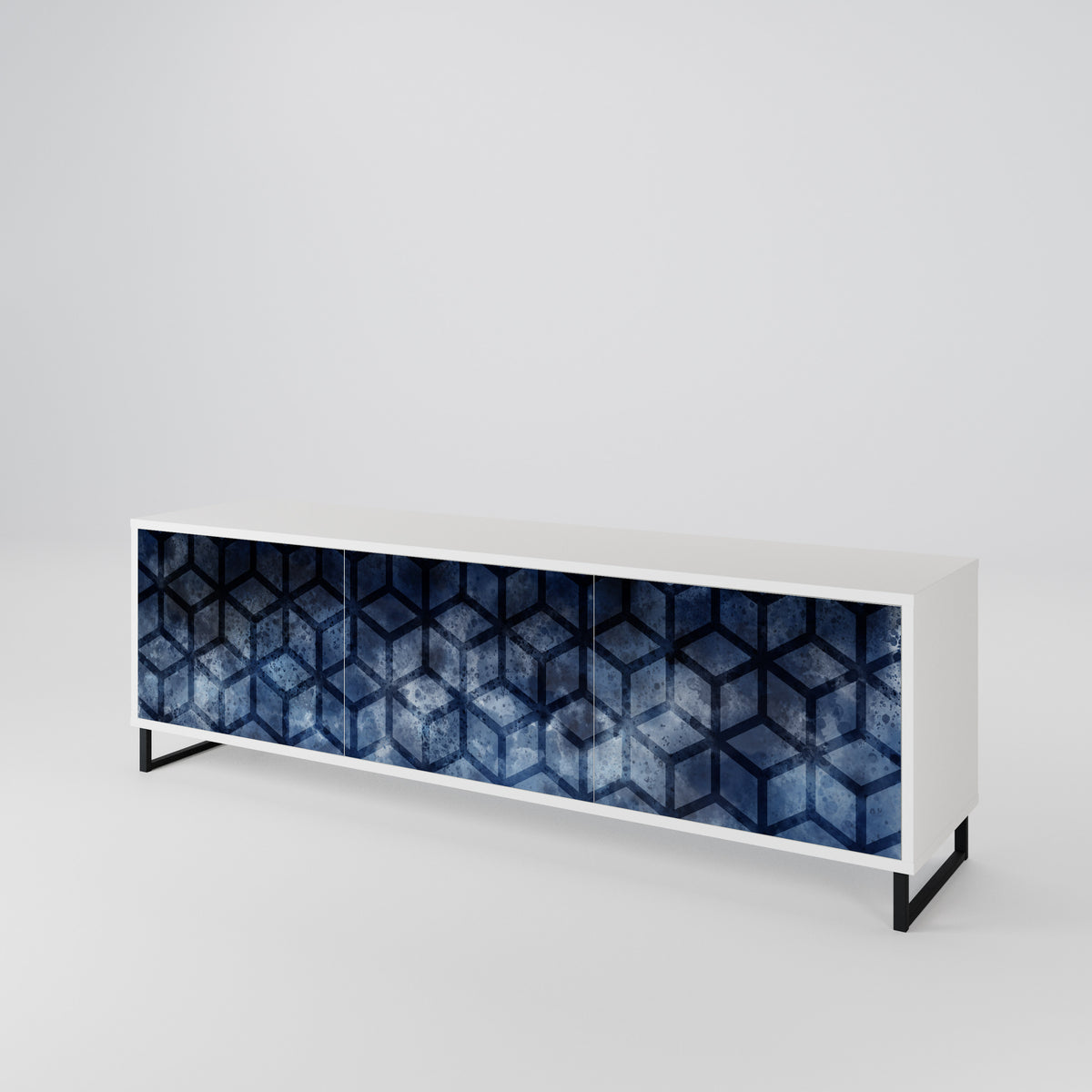 CUBIC MIST TV-bänk med 3 dörrar