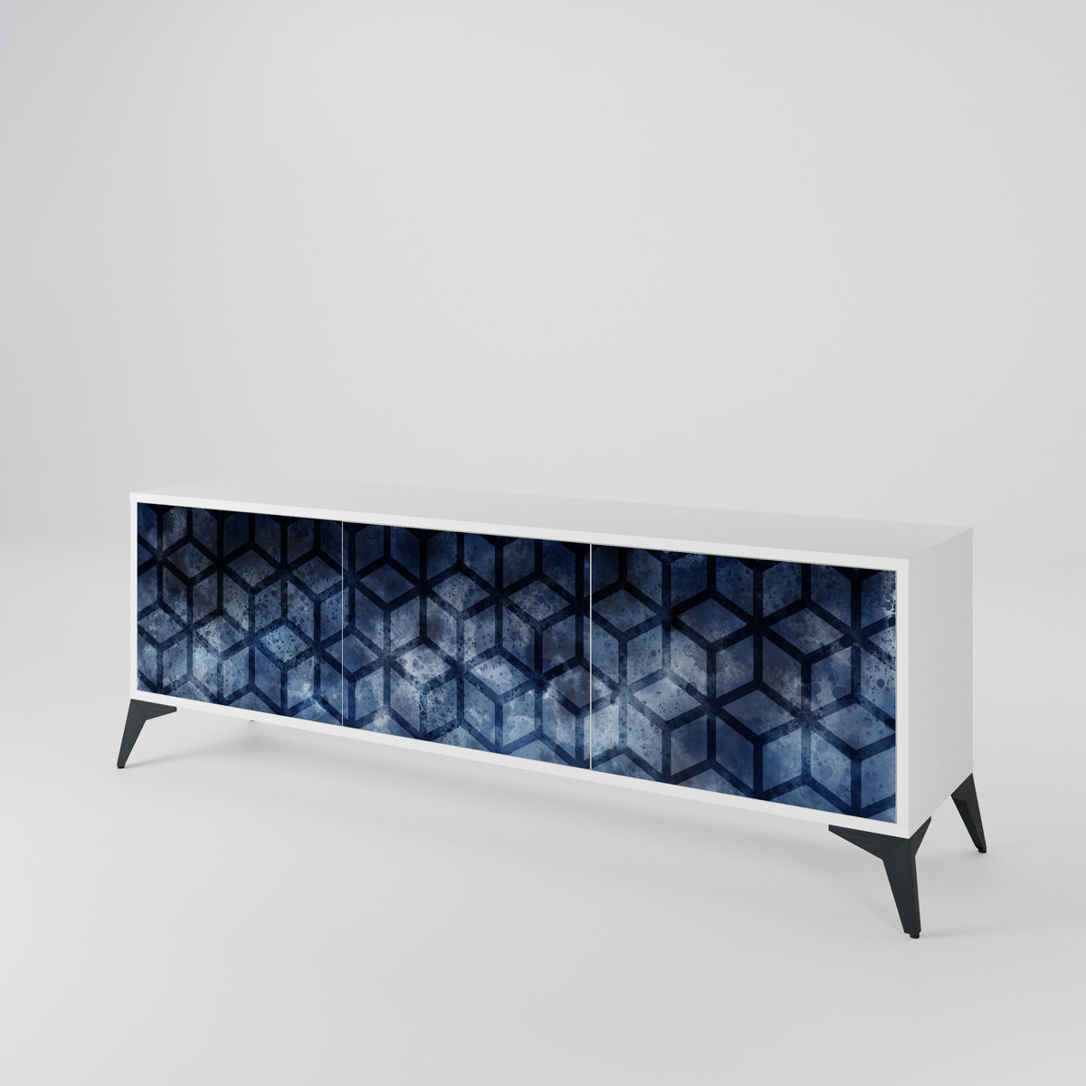 CUBIC MIST TV-bänk med 3 dörrar