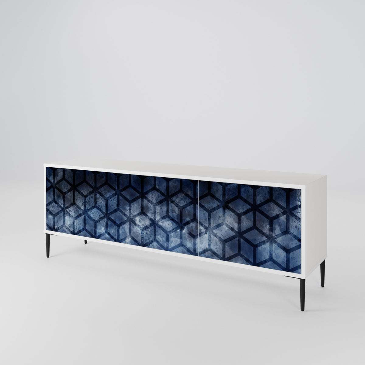 CUBIC MIST TV-bänk med 3 dörrar
