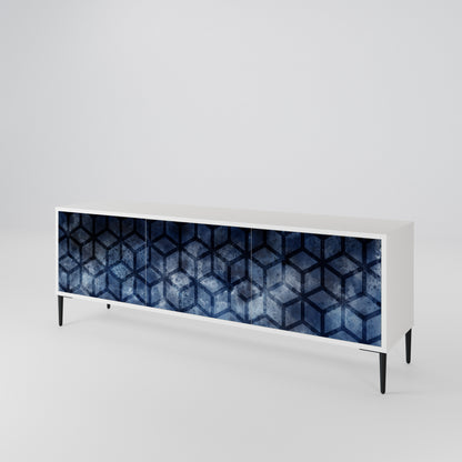 CUBIC MIST TV-bänk med 3 dörrar