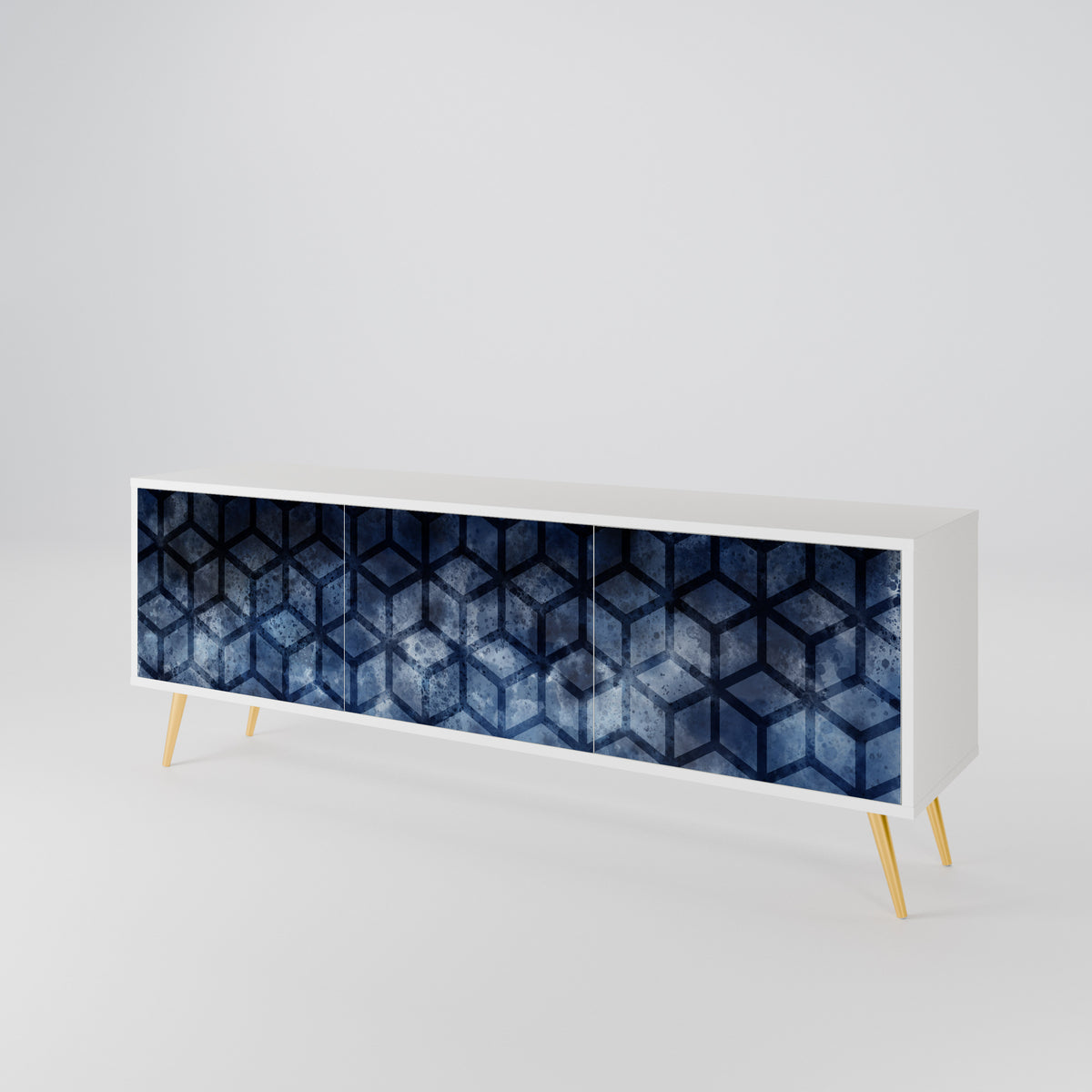 CUBIC MIST TV-bänk med 3 dörrar