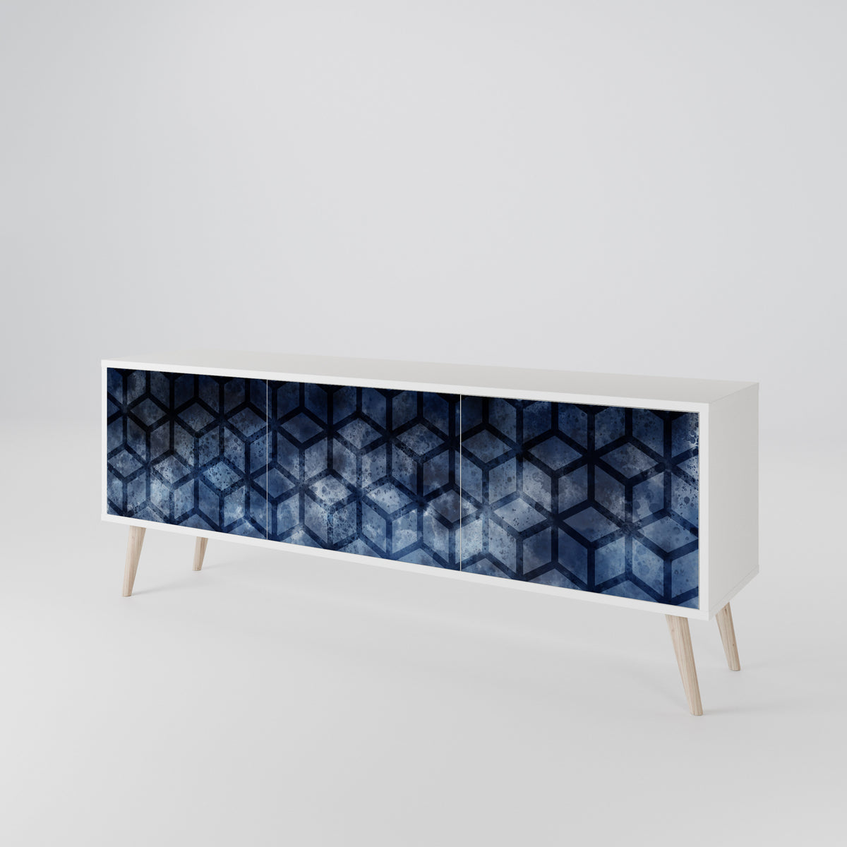 CUBIC MIST TV-bänk med 3 dörrar